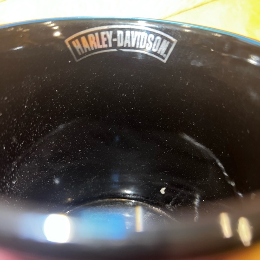 Harley Davidson Official Licensed Orange Black Coffee Mug 14oz Raised Logo Cup‎ - Picture 2 of 4